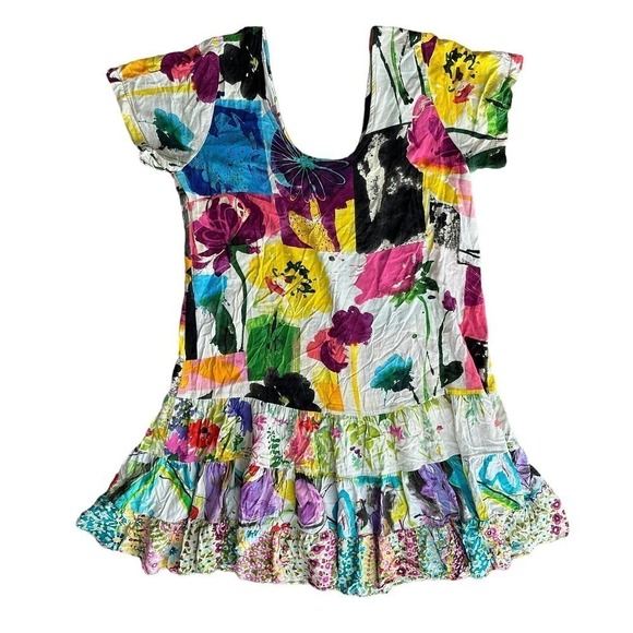 Jams World Womens Daiquiri Print Hattie Sundress Dress White Size Large - Picture 2 of 13